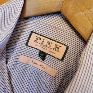 Thomas Pink Jermyn Street London Super Slim Dress Shirt 15/38 — French Cuffs